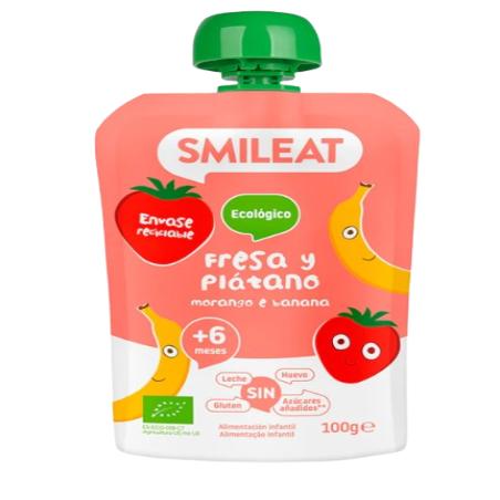 SMILEAT POUCH FRESA Y PLATANO 100GR
