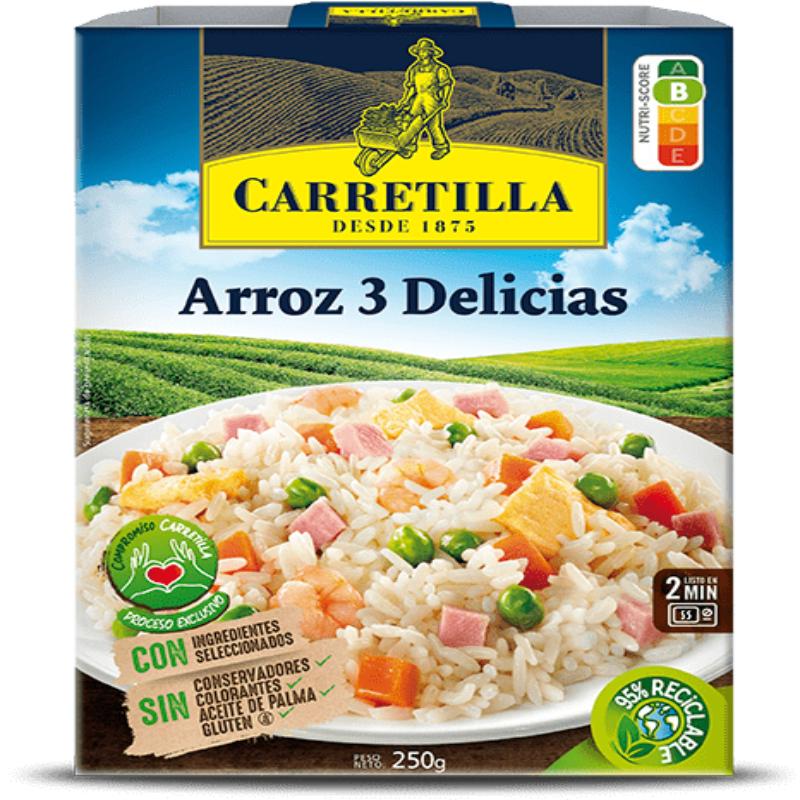 ARROZ 3 DELICIAS CARRETILLA P/250 GR