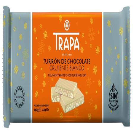 TURRON TRAPA CHOCOLATE BLANCO CRUJIENTE T/140GR