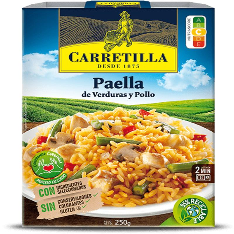 PAELLA DE VERDURA Y POLLO CARRETILLA P/250 GR