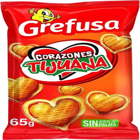 APERITIVOS GREFUSA CORAZONES TIJUANA B/65 1,40€