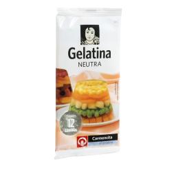 GELATINA NEUTRA EN LAMINAS CARMENCITA S/12