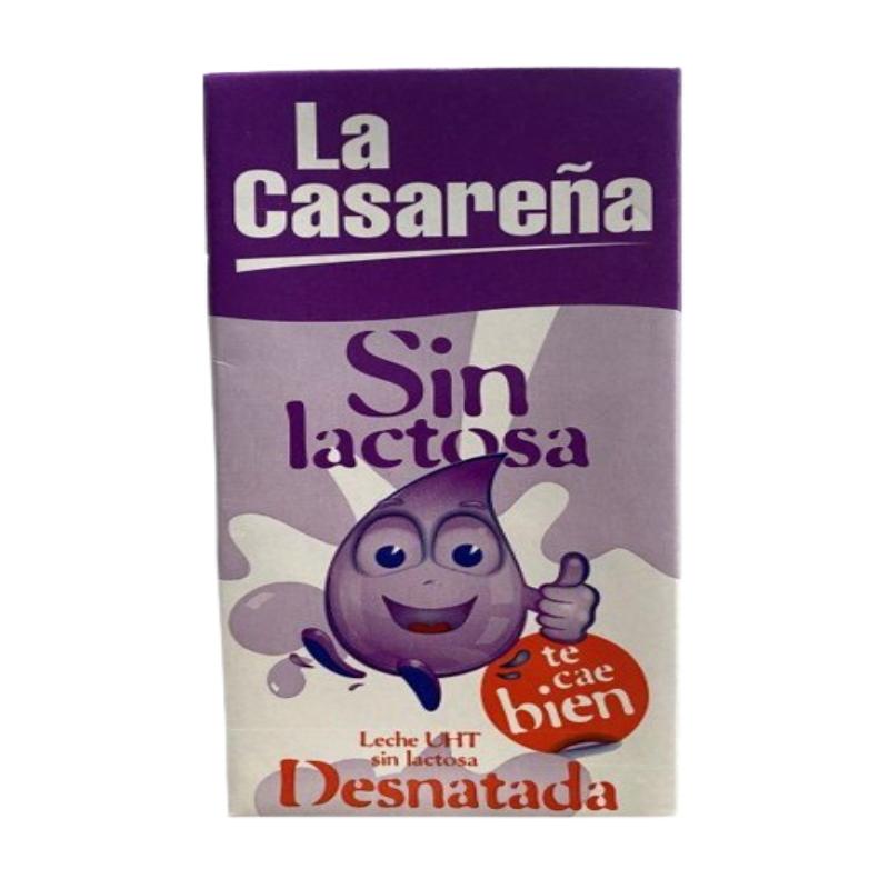 LECHE LA CASAREÑA SIN LACTOSA DESNATADA-1.LITRO