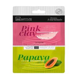 MASCARILLA FACIAL IDC DUO ARCILLA ROSA+ PAPAYA UD