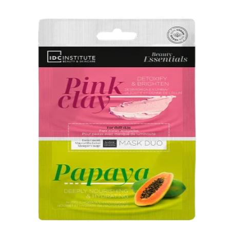 MASCARILLA FACIAL IDC DUO ARCILLA ROSA+ PAPAYA UD