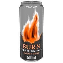 BEBIDA ENERG.BURN ZERO PEACH L/50.CL