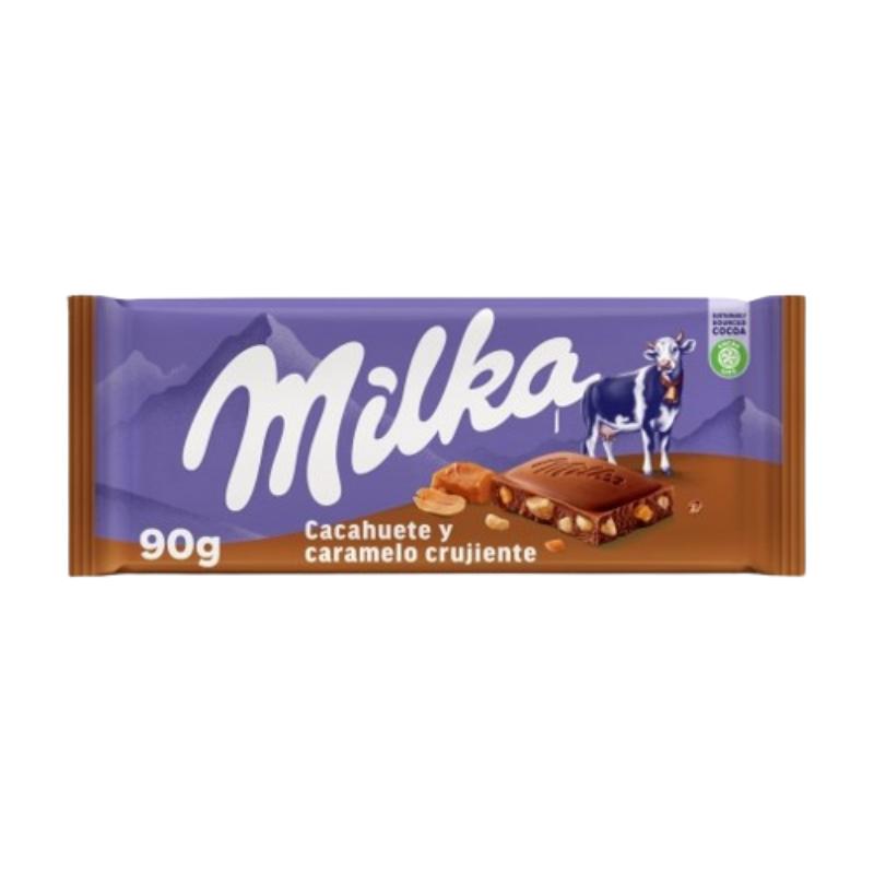 CHOCOLATE MILKA CACAHUETE Y CARAMELO T/ 90GR