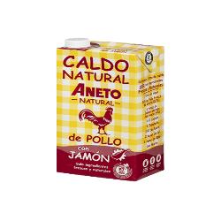 CALDO ANETO 100% NATURAL POLLO CON JAMON B/ 1 L