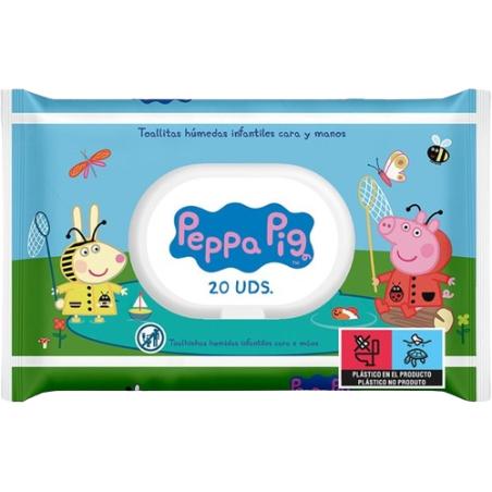 TOALLITAS INFANTILES CARA Y MANOS PEPPA P/20 UD