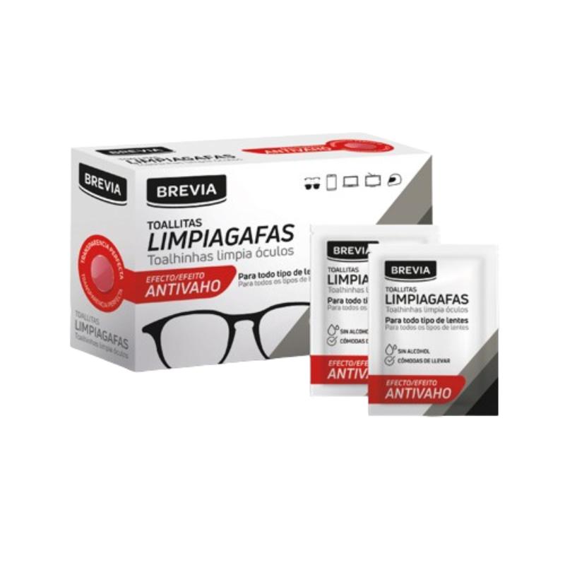 TOALLITAS LIMPIAGAFAS Y LENTES BREVIA  P/30 UD