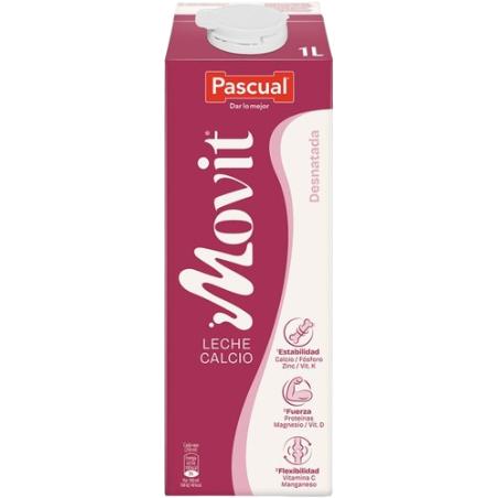 LECHE PASCUAL MOVIT CALCIO DESNATADA BRICK 1 L