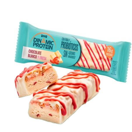 BARRITA PROTEIN DINAMIC CHOCO-BLANCO/FRESA 55 GR
