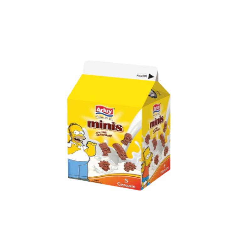 ARLUY MINI GALLETAS CHOCO/GOLD SIMPSONS BRIK 135GR