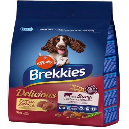 COMIDA PERROS BREKKIES DELICUOUS BUEY SACO 3 KG