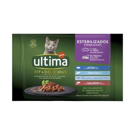 COMIDA GATOS PATE ULTIMA ESTER. PESCADO P/ 4X85 GR