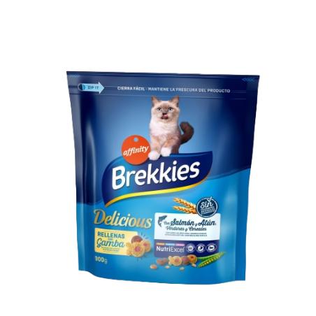 COMIDA GATOS BREKKIES SALMON VERD Y CEREAL 900GR