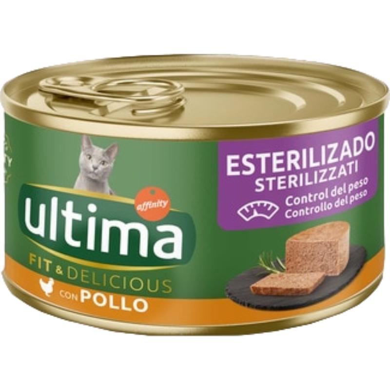 COMIDA GATOS PATE ULTIMA FIT DELI POLLO T/85G