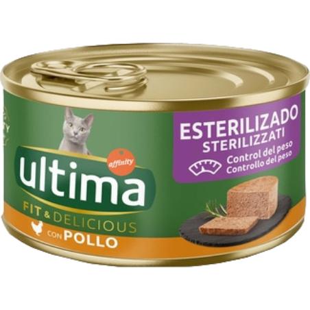 COMIDA GATOS PATE ULTIMA FIT DELI POLLO T/85G