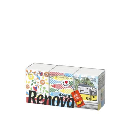 PAÑUELOS PAPEL RENOVA DESIGN POCKET P/6 UD