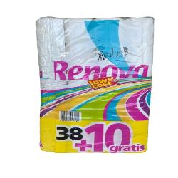 PAPEL HIGIENICO RENOVA 2 CAPAS LOW COST B/48 UD