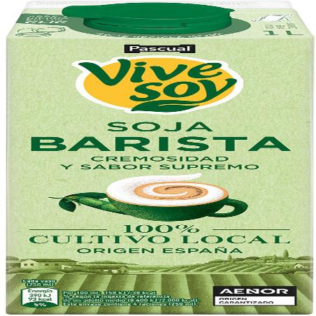 VIVESOY BARISTA BEBIDA DE SOJA BRICK-1 L
