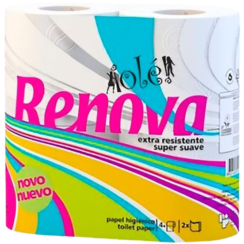 PAPEL HIGIENICO RENOVA 2 CAPAS OLÉ XXL 24 48 ROLLO