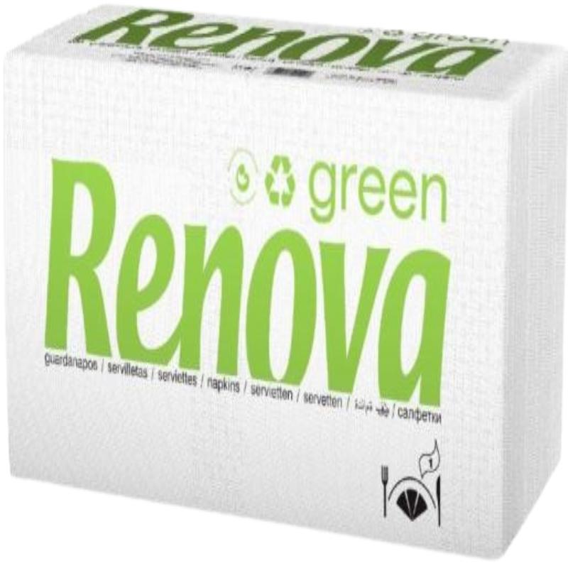 SERVILLETA 30X29 RENOVA GREEN P/200 UD