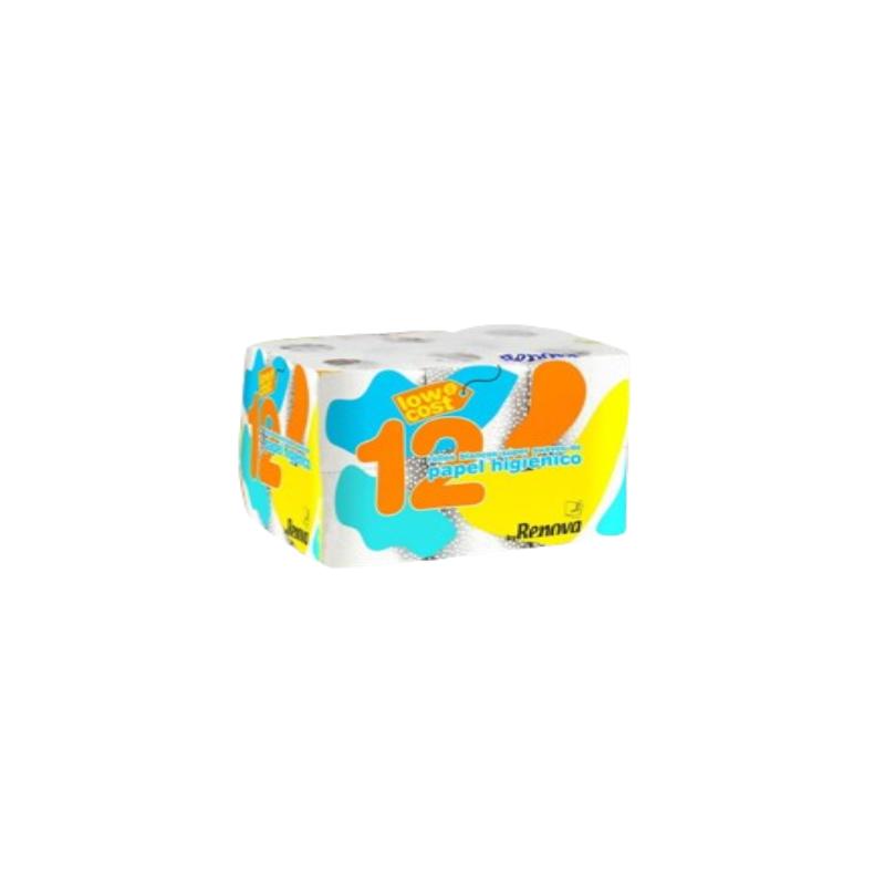 PAPEL HIGIENICO RENOVA 2C LOW COST BLANCO B/12UD