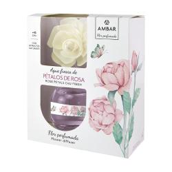 AMBIENTADOR AMBAR FLOR PETALOS DE ROSA B/60 ML