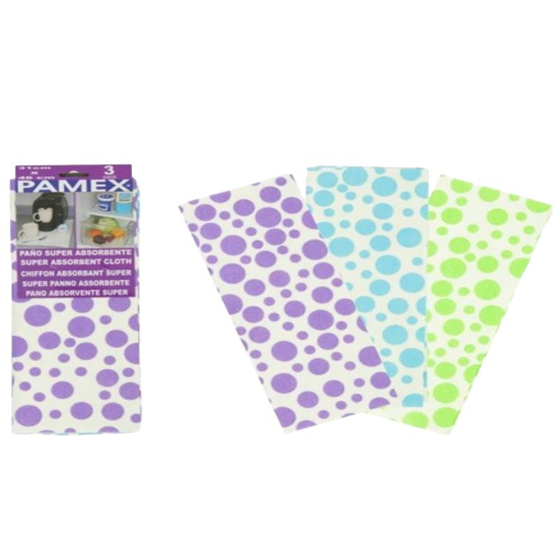 PAÑO SUPER ABSORBENTE PAMEX  PACK-3 UD