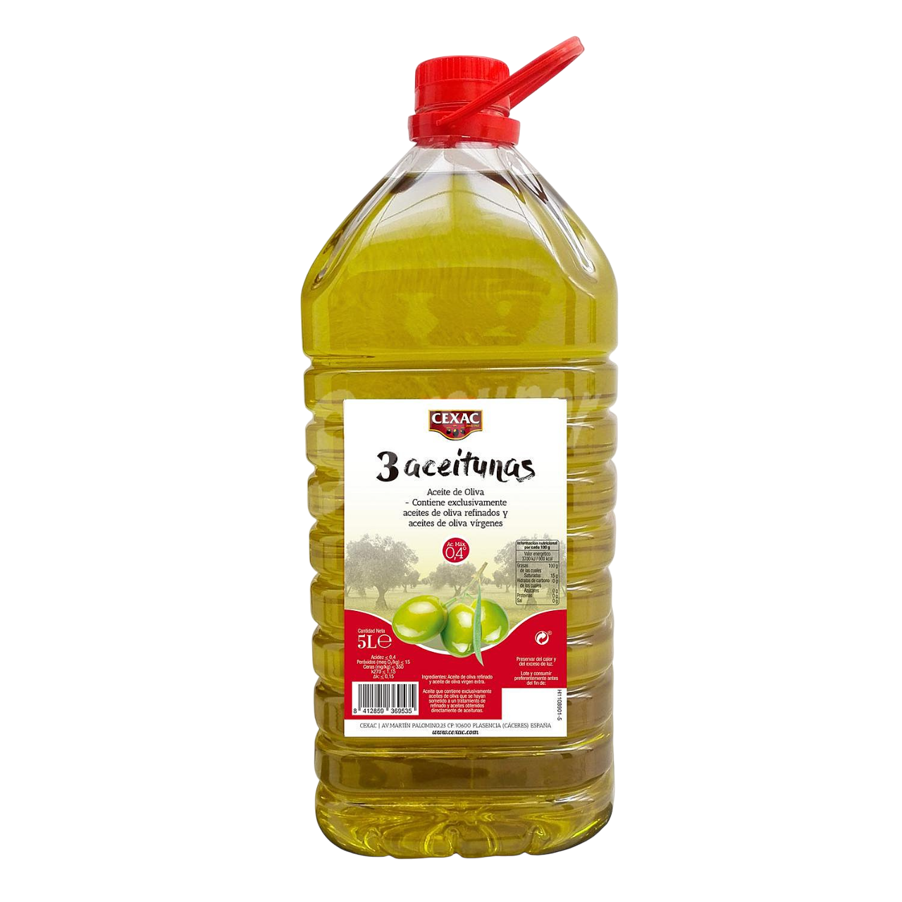 ACEITE OLIVA SUAVE 0,4º CEXAC GFA/5 L