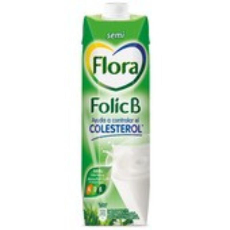 LECHE FLORA FOLICB SEMI (VERDE) BRICK 1 L