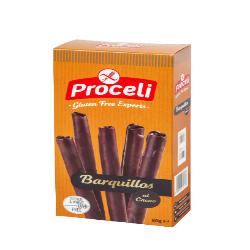 S/GLUTEN PROCELI BARQUILLLOS AL CACAO P/90 GR