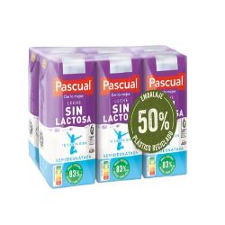 LECHE PASCUAL SIN LACTOSA SEMI-D.PR/200 PACK-6