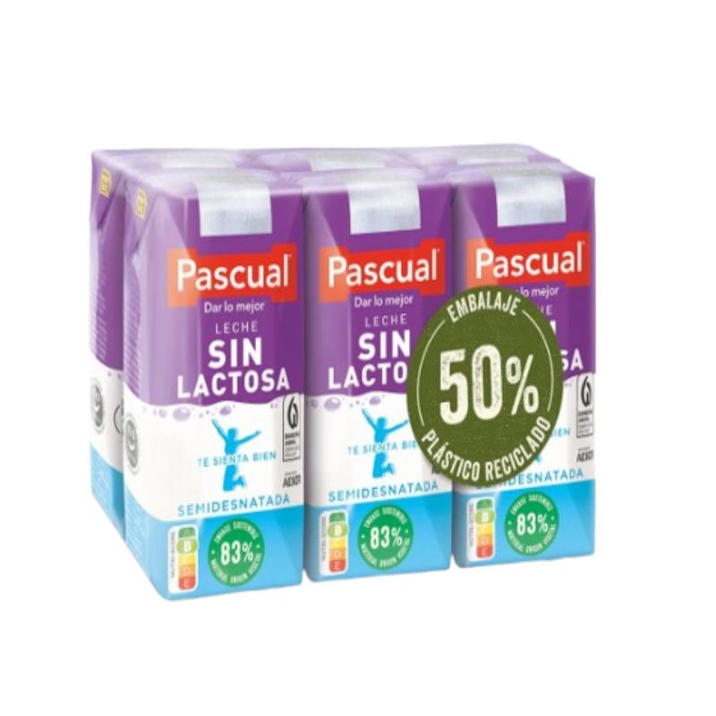 LECHE PASCUAL SIN LACTOSA SEMI-D.PR/200 PACK-6