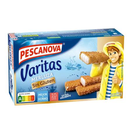 MERLUZA PESCANOVA VARITA CRUJIENTE S/GLUTE P/300GR