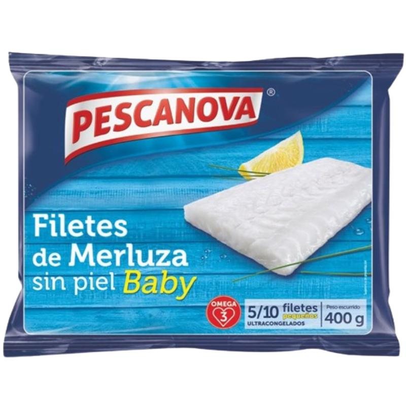 MERLUZA PESCANOVA FILETES S/PIEL MINI B/400 GR