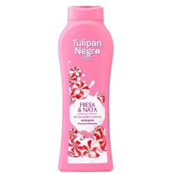 GEL BAÑO TULIPAN NEGRO FRESA Y NATA B/650 ML