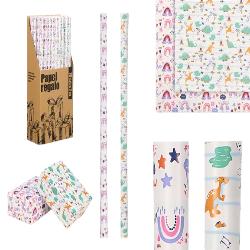 PAPEL REGALO NUBES Y DINOSAURIOS 70X200CM UD