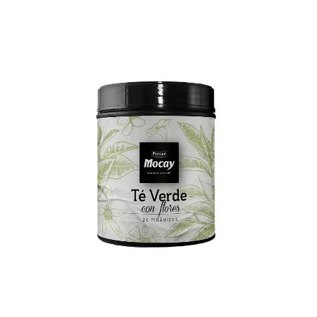TE MOCAY VERDE CON FLORES LATA PIRAMIDE 20.UD