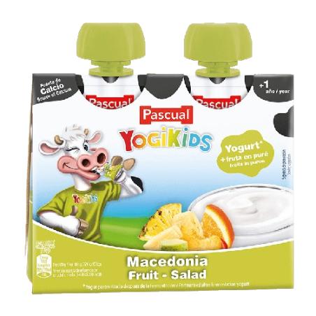 YOGUR PASCUAL YOGIKIDS POUCH MACEDONIA  P/2X80.GR.