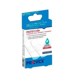TIRAS PREVEX TRANSPARENTES C/GASA DESINFEC P/20UD