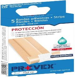TIRAS PREVEX BANDA C/GASA DESINFEC P/5 UD