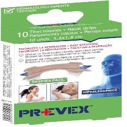 TIRAS PREVEX NASALES HIPOALERGENICAS P/10 UD