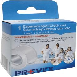 ESPARADRAPO TRANSPARENTE PREVEX 5M X 2,5CM UD