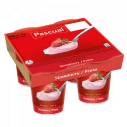 YOGUR PASCUAL SABOR FRESA PACK-4 UD