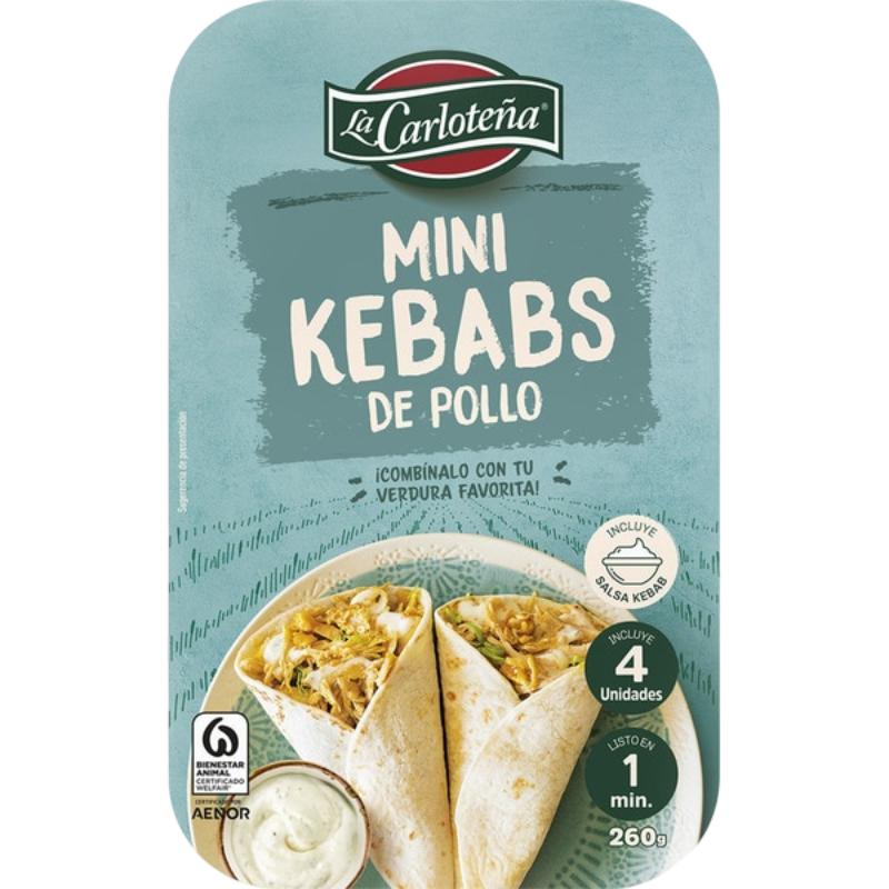 KEBAB DE POLLO MINI LA CARLOTEÑA 260GR PACK-4 UD 