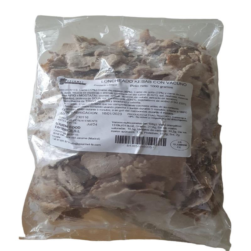KEBAB TERNERA TIRAS GOURMET KEBAB B/1 KG