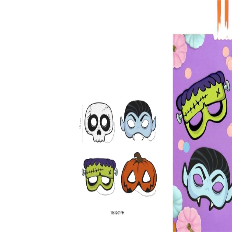 HALLOWEEN MASCARA TRUCO O TRATO R/1161201 P/6UD